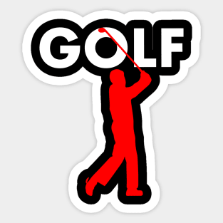 Golf shirt in retro vintage style - gift for golfers and golfers Sticker